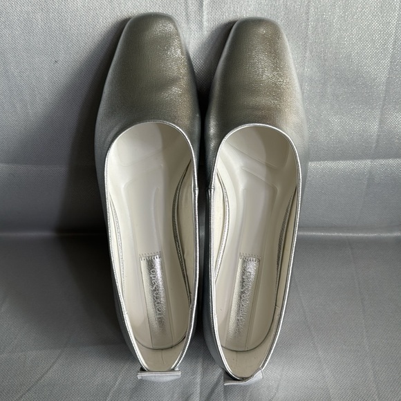 FRANCO SARTO L VANA BALLET FLAT SILVER SY, COLOR SILVER FAUX LEATHER. SIZE 9/12 - Picture 4 of 8